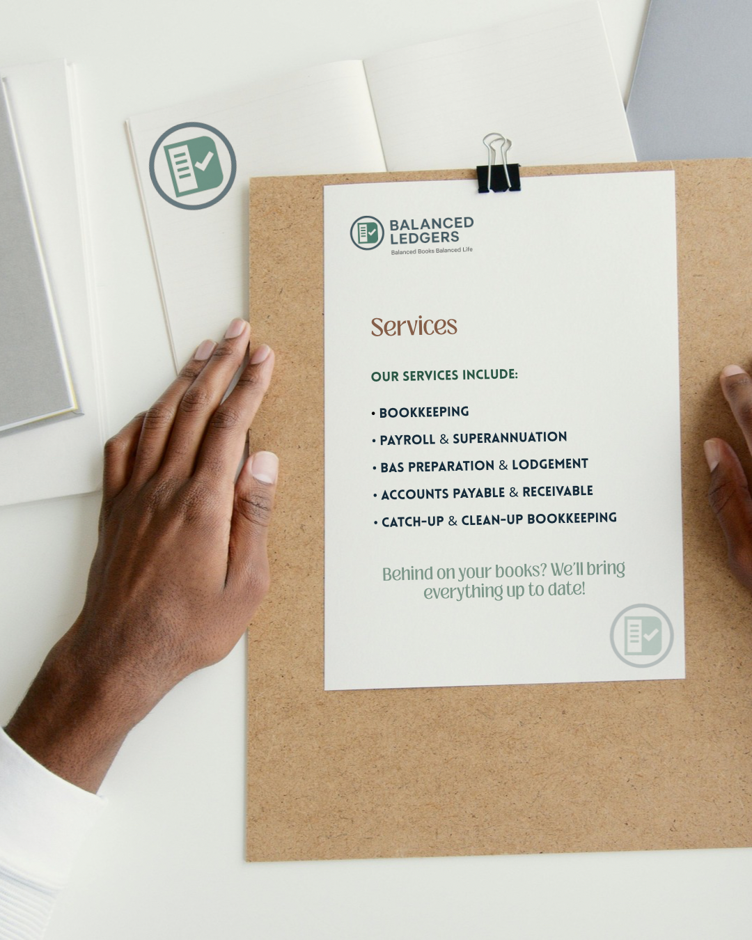Bookkeeping Services clipboard